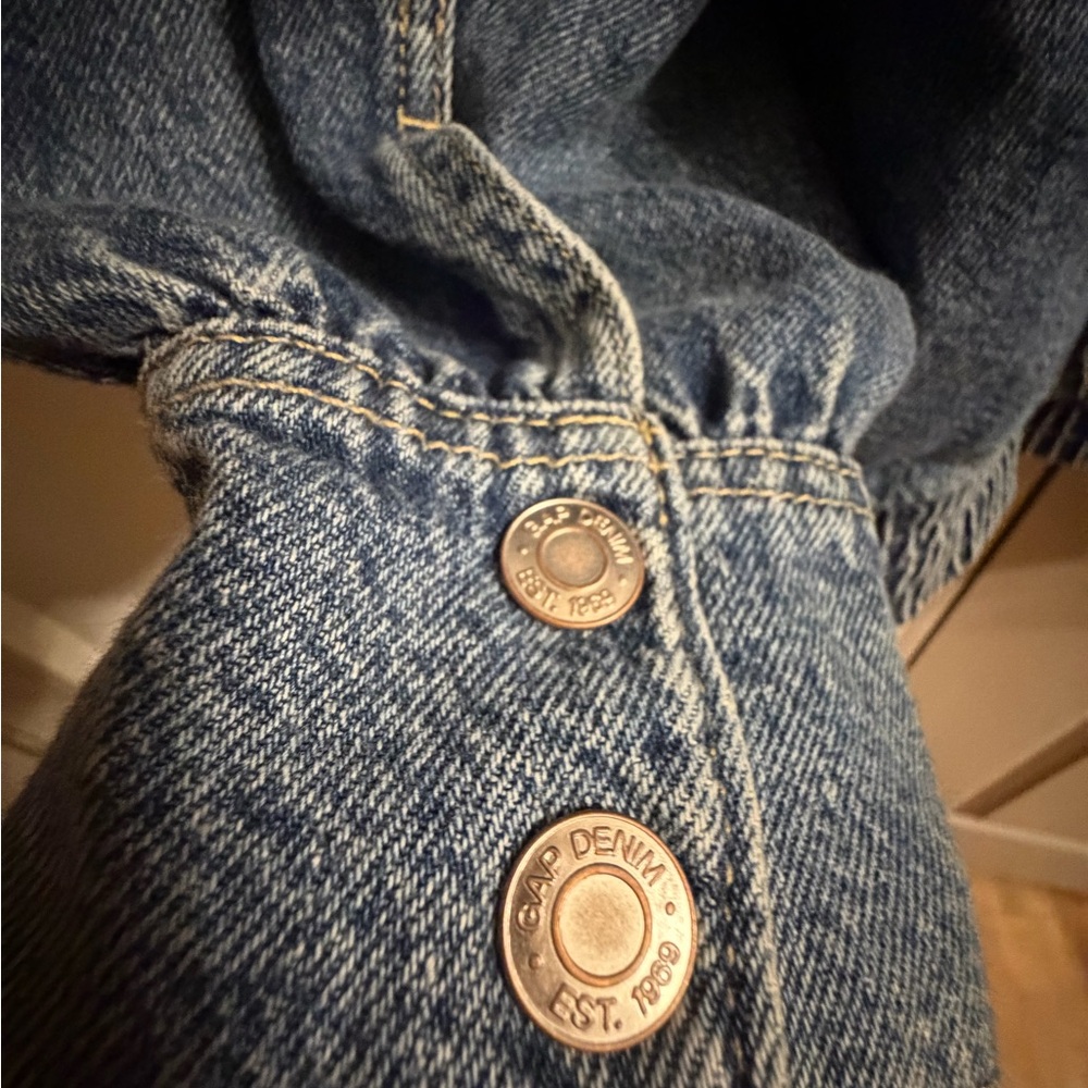 GAP UltraSoft Denim Bomber Jacket - Picture 7 of 8